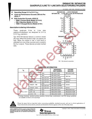 SN74AHC158NSRE4 datasheet  